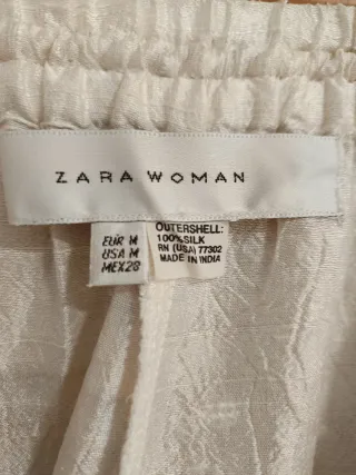 Falda Zara Beige Talla M