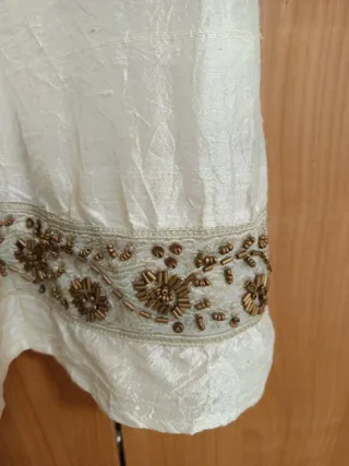 Falda Zara Beige Talla M