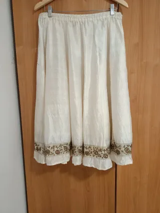 Falda Zara Beige Talla M