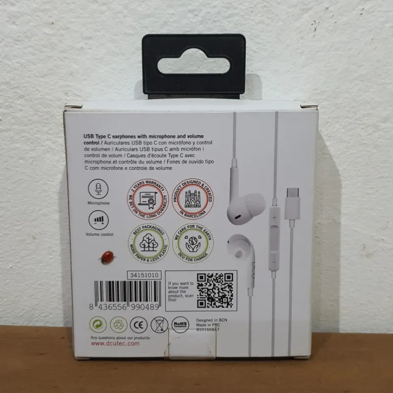 Auriculares USB Tipo C con Micrófono PRECINTADOS afbeelding 2