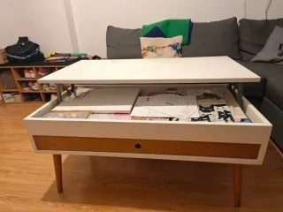 Mesa Centro Elevable con Cajón