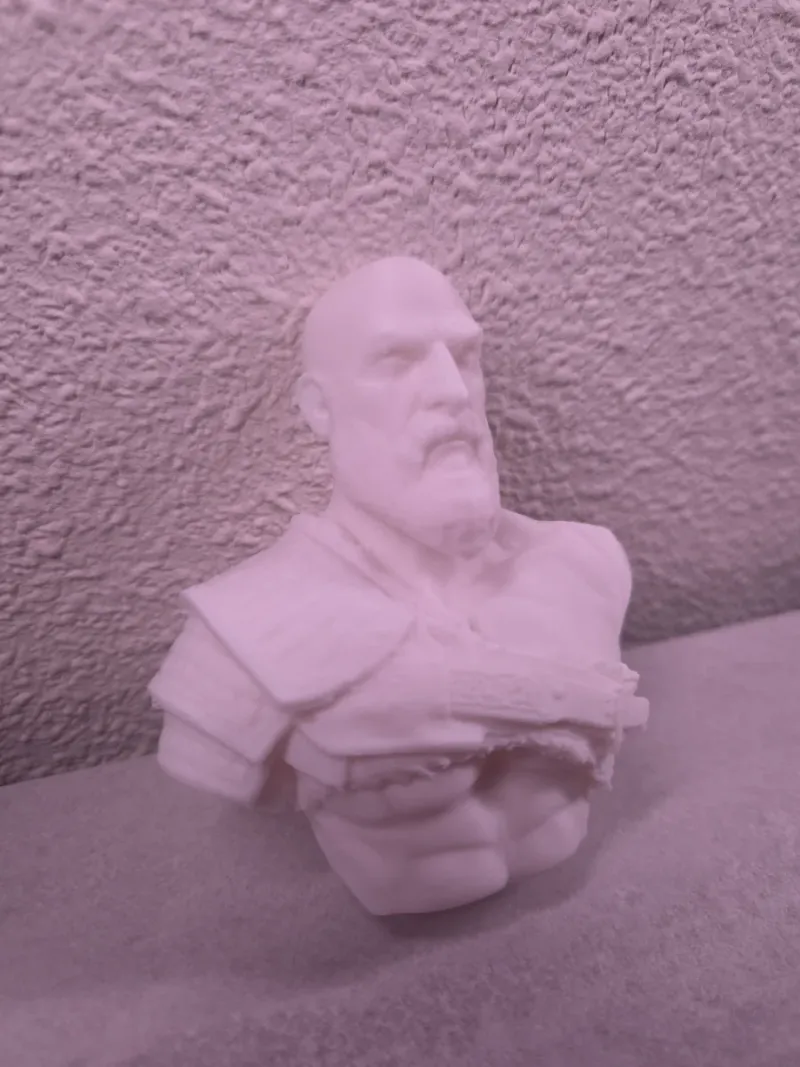Busto Kratos God of War 3D afbeelding 2