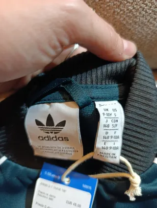 Chaqueta Adidas Niño Negra y Verde