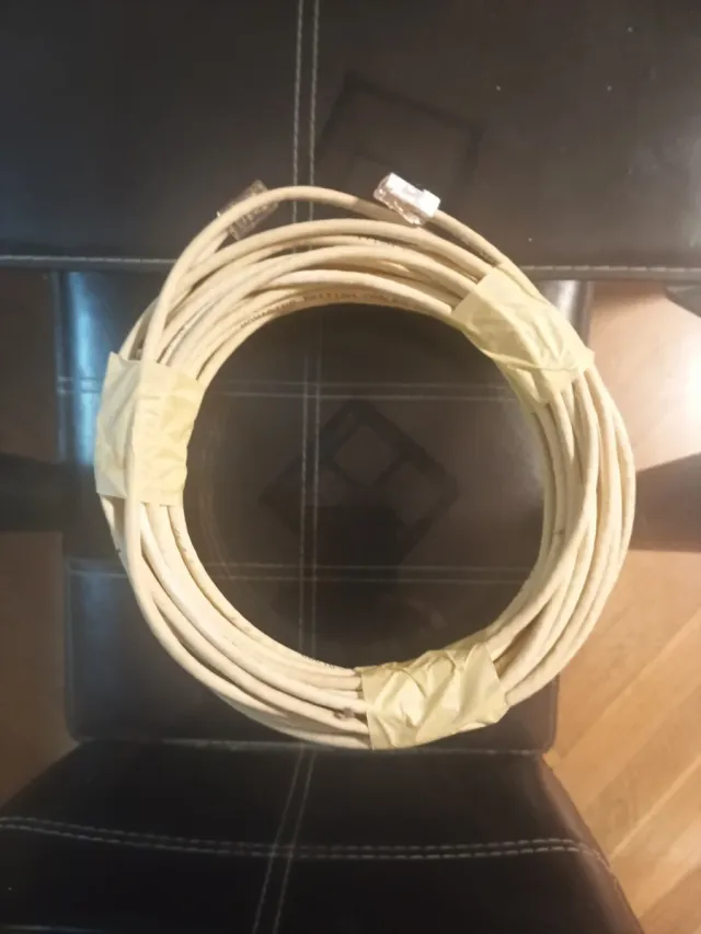 Cable de teléfono beige 10 metros