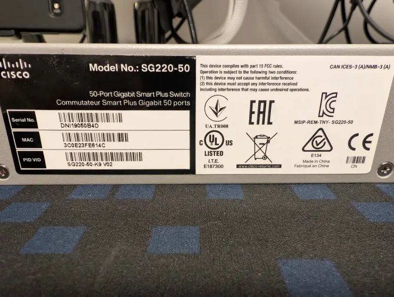 Switch Cisco SG220-50 | 50 Puertos Gigabit afbeelding 3