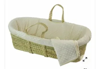 Moisés bambú con colchón y vestiduras