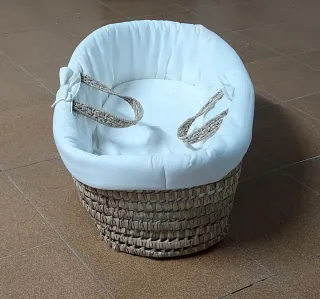 Moisés bambú con colchón y vestiduras