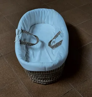 Moisés bambú con colchón y vestiduras