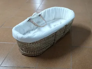 Moisés bambú con colchón y vestiduras