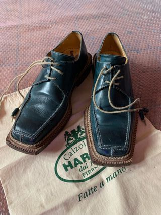 Scarpe Harris Uomo Pelle Verde - Fatte a Mano