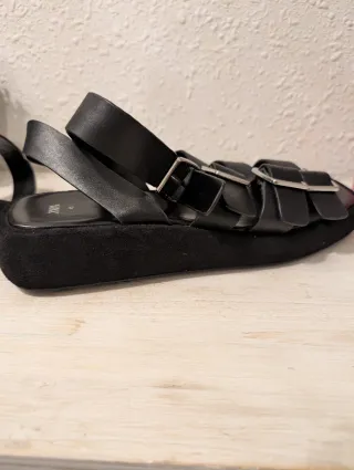 Sandalias Zara Talla 40 Hebillas Negras