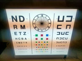 Optotipo para examen de la vista