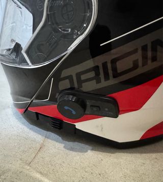 Casco E Origine Bluetooth Blanco/Rojo Talla XL