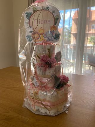 Tarta de pañales personalizada