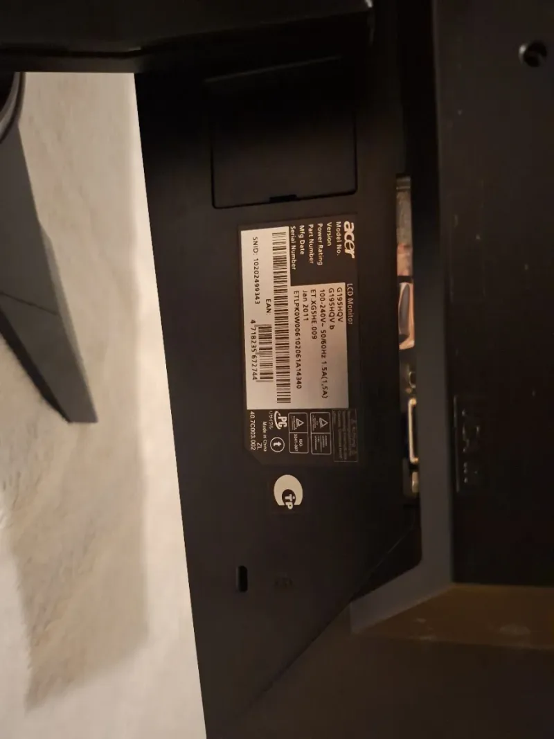 Monitor Acer Negro para ordenador - con cables afbeelding 6