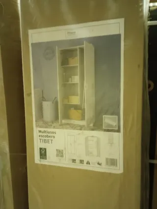 Armario mueble escobero Multiusos Tibet Blanco