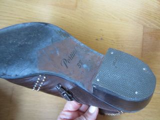 Botines de piel marrones talla 38