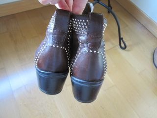 Botines de piel marrones talla 38