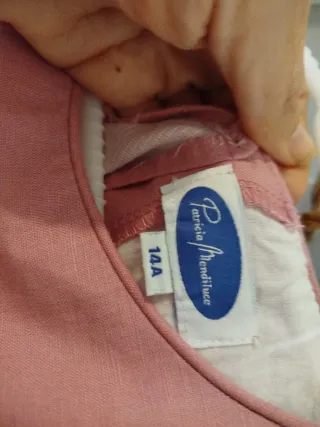Vestido rosa niña 14 años