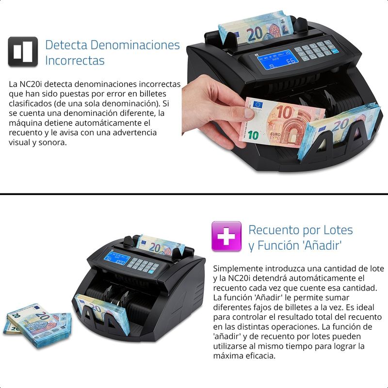 ZZap NC20i Nueva Contadora de Billetes afbeelding 6