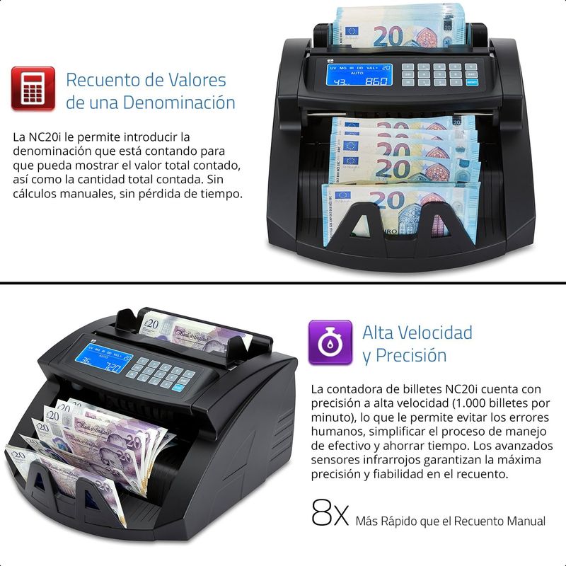 ZZap NC20i Nueva Contadora de Billetes afbeelding 5