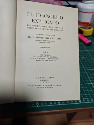 El evangelio explicado Cardenal Gomá 1955