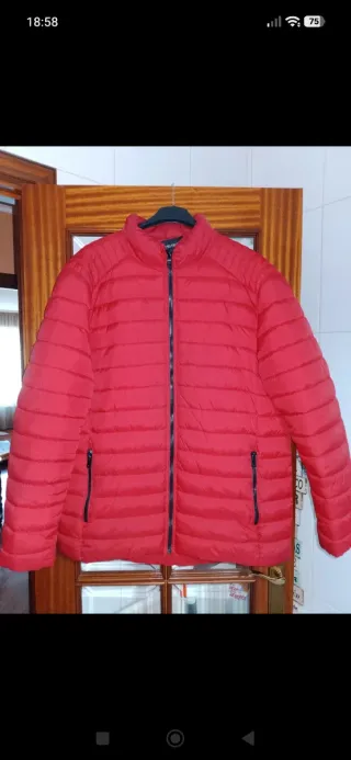 Anorak acolchado rojo hombre 3XL