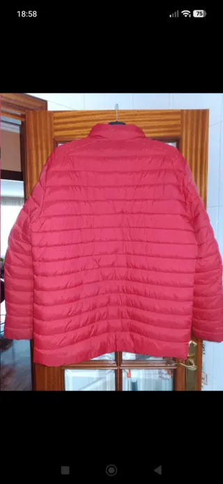 Anorak acolchado rojo hombre 3XL