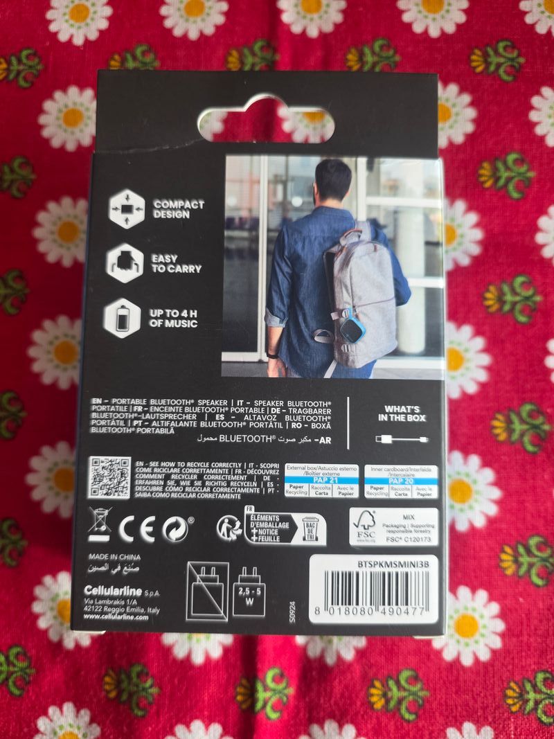 Mini Altavoz Inalámbrico Bluetooth Azul afbeelding 2