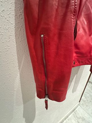 Cazadora Piel Cordero MORLAKO Roja