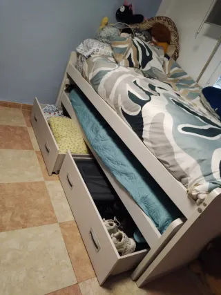 Cama nido 90cm con 2 cajones