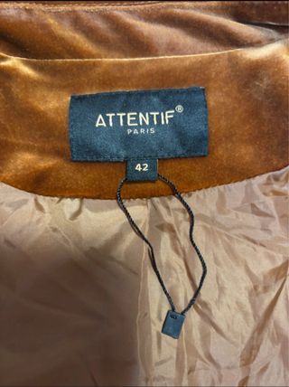 Blazer Velluto Attentif Paris Tabacco