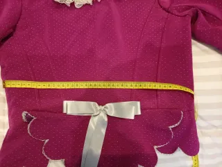 Traje Fallera Niña Morado y blanco, para niña12-16