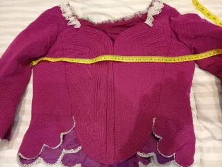 Traje Fallera Niña Morado y blanco, para niña12-16