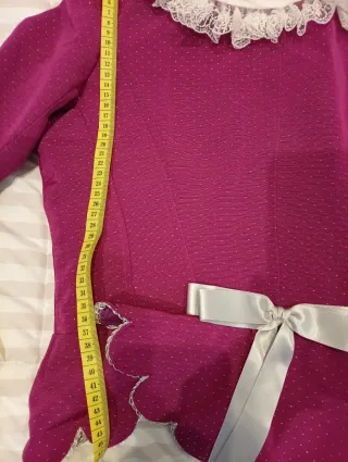 Traje Fallera Niña Morado y blanco, para niña12-16