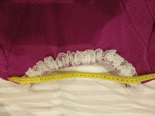 Traje Fallera Niña Morado y blanco, para niña12-16