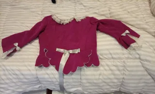 Traje Fallera Niña Morado y blanco, para niña12-16