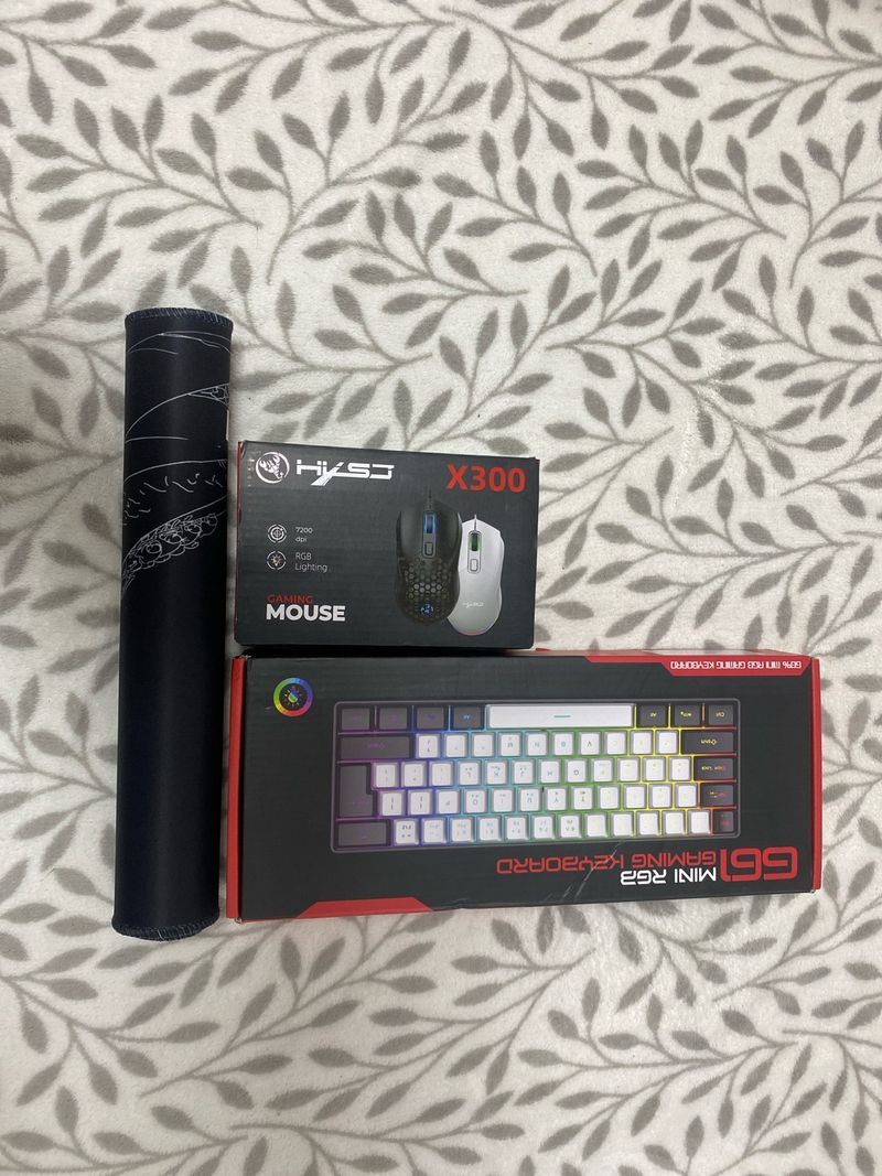 Combo de Teclado, Mouse y Mousepad HXSJ