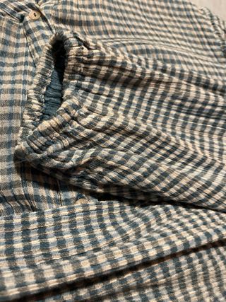 Camisa Santhen Talla L Cuadros Azul Blanco