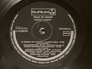 LP ►►Fausto Papetti -Temas De Siempre- Gatefold