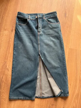 Falda Vaquera Midi Massimo Dutti