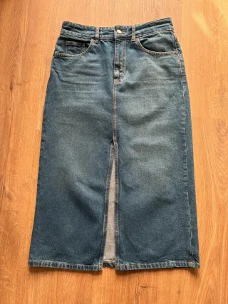 Falda Vaquera Midi Massimo Dutti