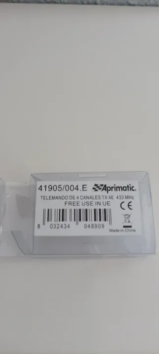 Mando de garaje azul