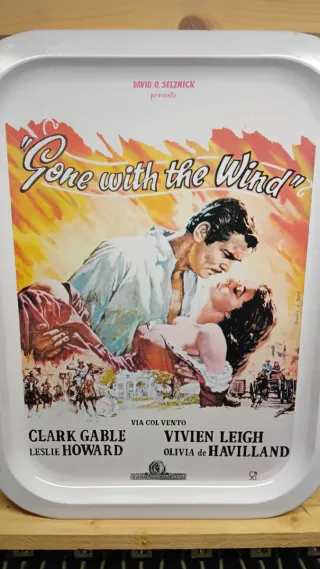Vassoio Vintage Via col Vento David O. Selznick