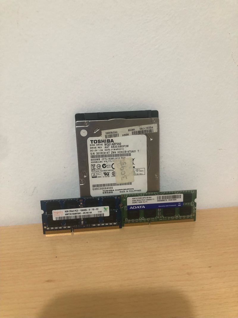 Disco Duro Toshiba 500GB + RAM 8GB