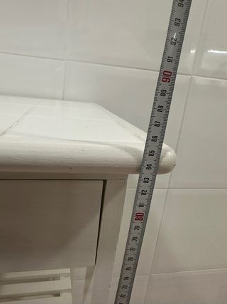 Carrito Cocina Blanco Madera con Ruedas Botellero