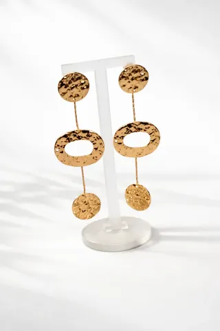 Pendientes Minimalistas Dorados Colgantes Elegante