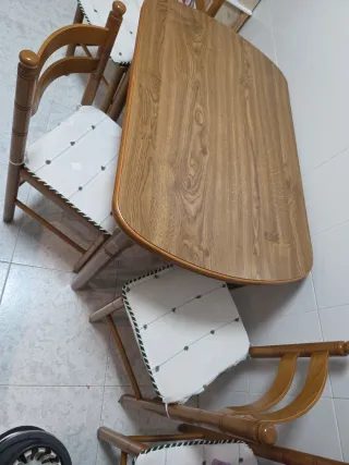 Mesa de cocina extensible madera