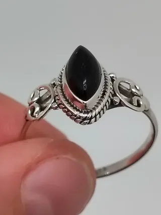 Anillo Plata 925 Ónix Negro