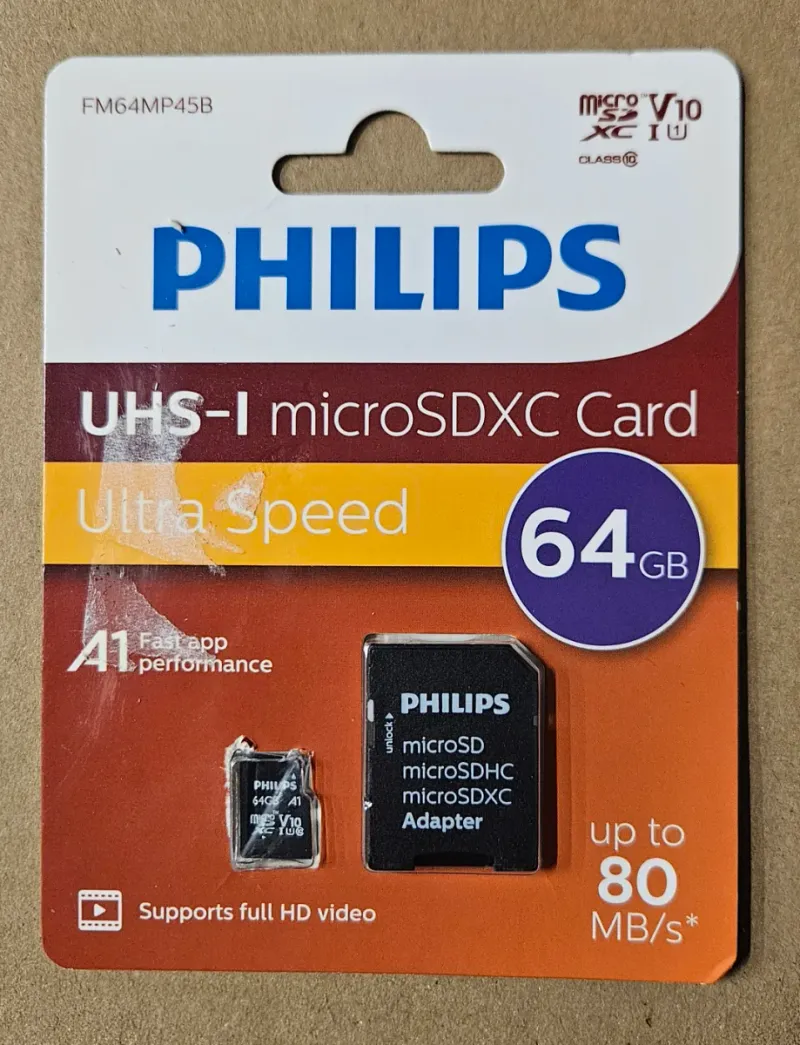 MicroSD 64GB Philips UHS-I V10 Clase 10